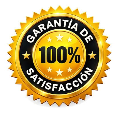 Sello dorado: Garantía de satisfacción 100%